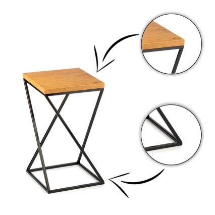 Soporte para plantas LOFT 40x24 cm negro/marrón
