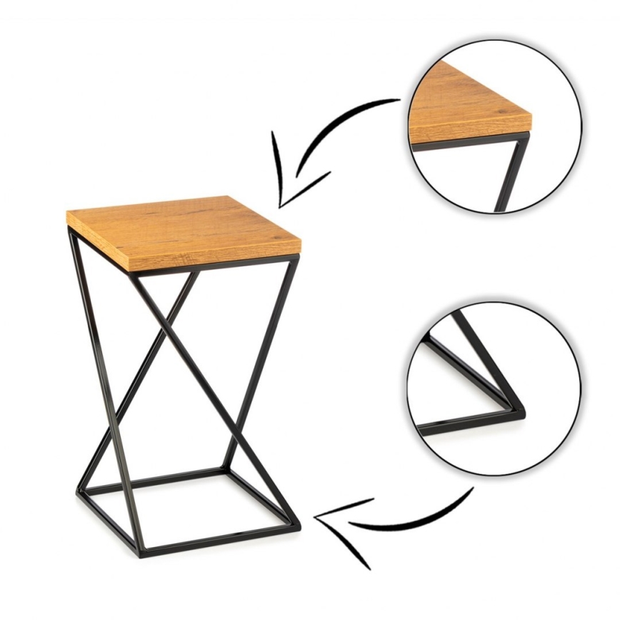 Soporte para plantas LOFT 40x24 cm negro/marrón