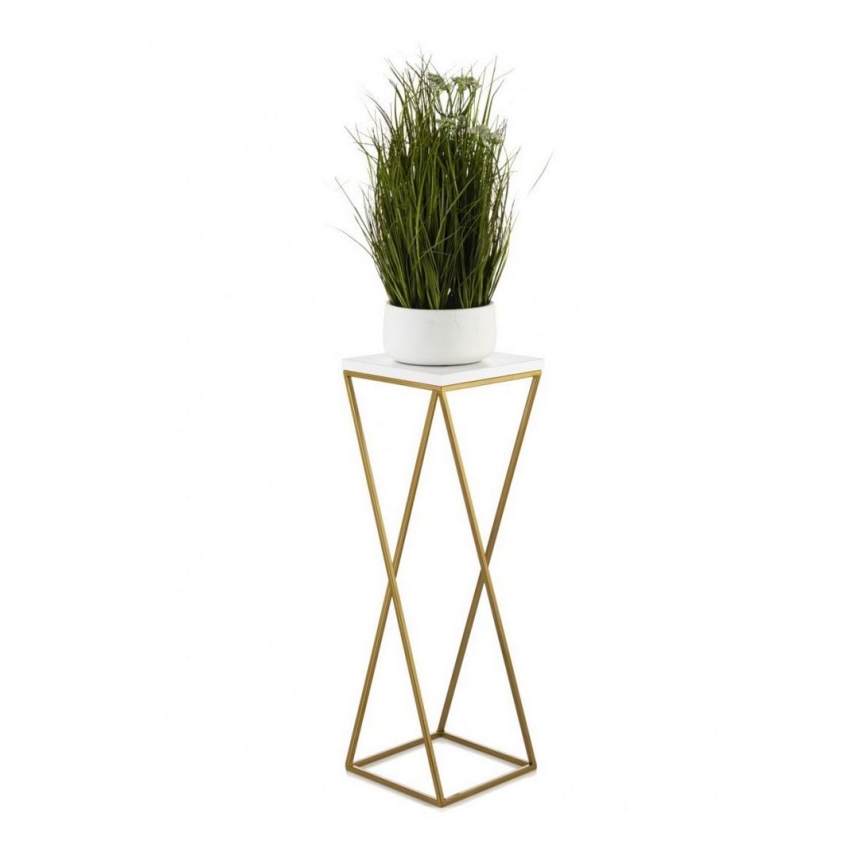 Soporte para plantas LOFT 70x24 cm dorado/blanco