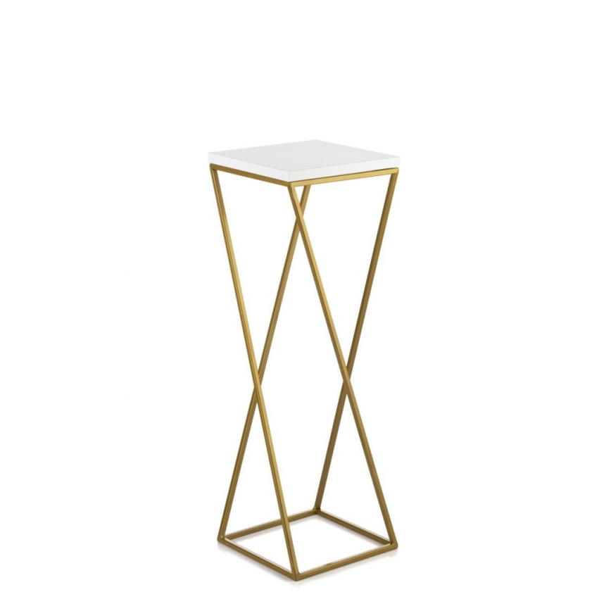 Soporte para plantas LOFT 70x24 cm dorado/blanco