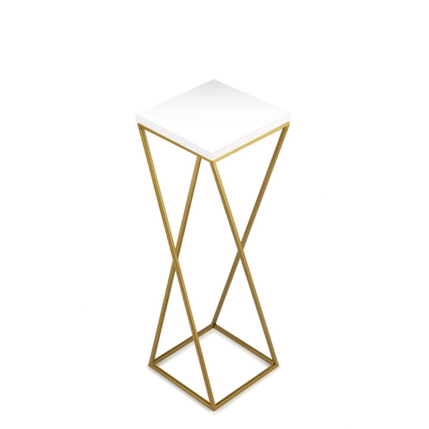 Soporte para plantas LOFT 70x24 cm dorado/blanco