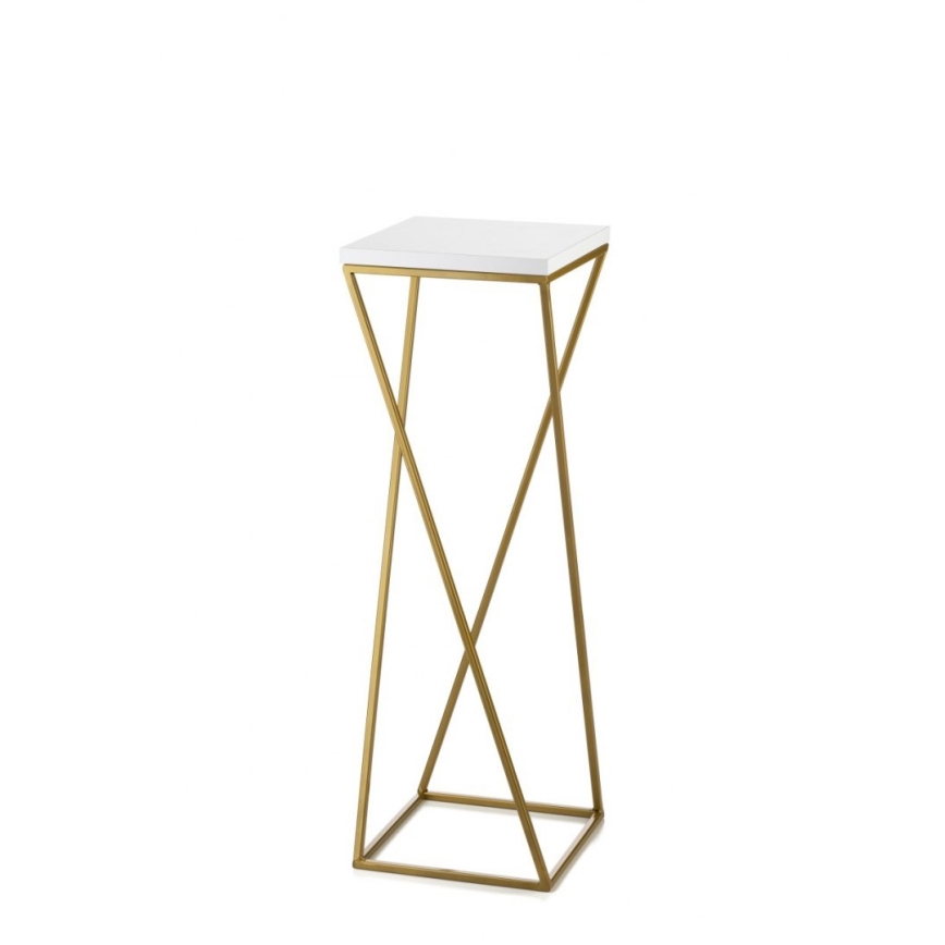 Soporte para plantas LOFT 70x24 cm dorado/blanco