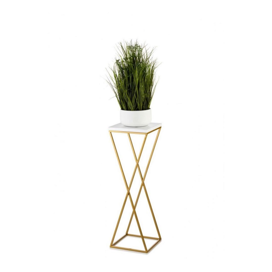 Soporte para plantas LOFT 70x24 cm dorado/blanco