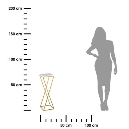 Soporte para plantas LOFT 70x24 cm dorado/blanco