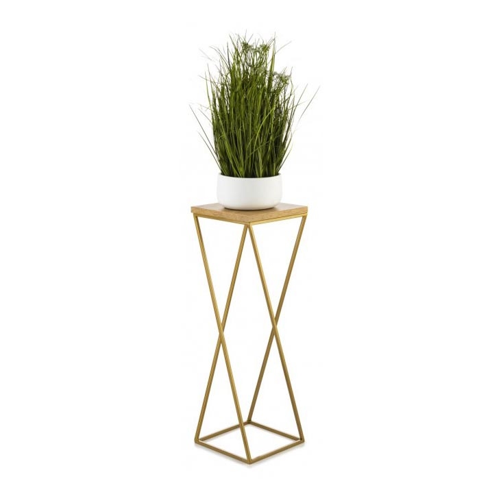Soporte para plantas LOFT 70x24 cm dorado/marrón