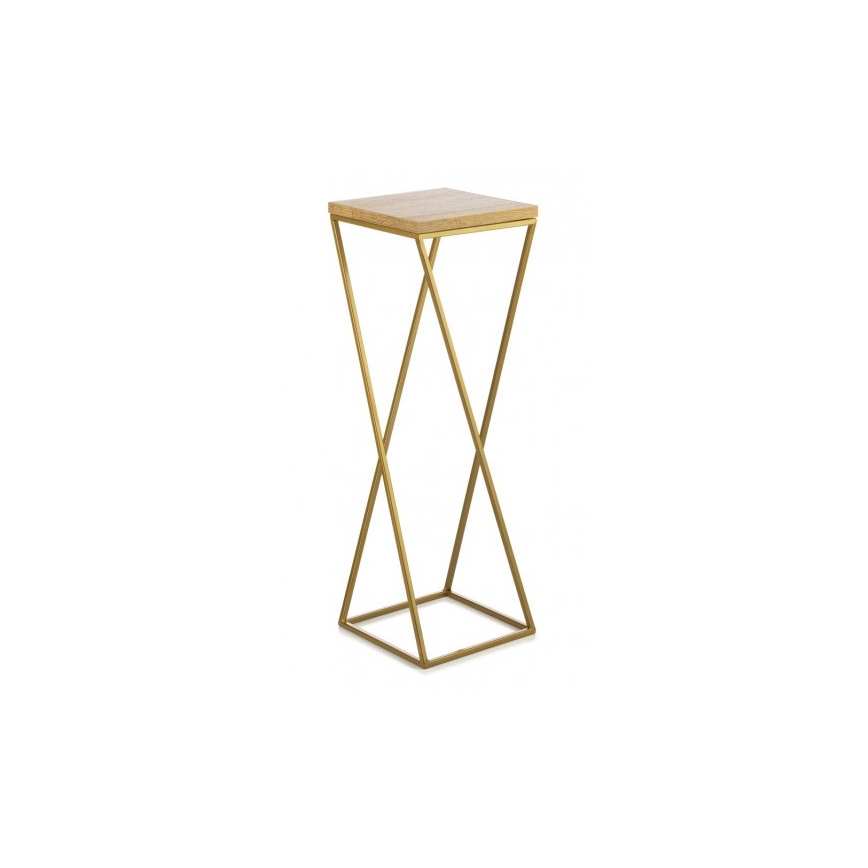 Soporte para plantas LOFT 70x24 cm dorado/marrón