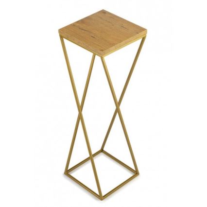 Soporte para plantas LOFT 70x24 cm dorado/marrón