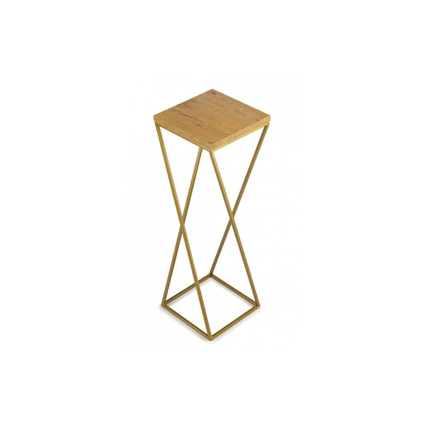 Soporte para plantas LOFT 70x24 cm dorado/marrón