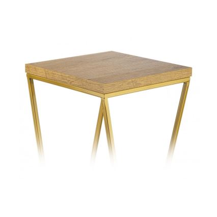 Soporte para plantas LOFT 70x24 cm dorado/marrón