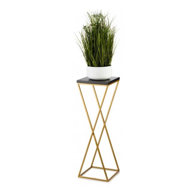 Soporte para plantas LOFT 70x24 cm dorado/negro