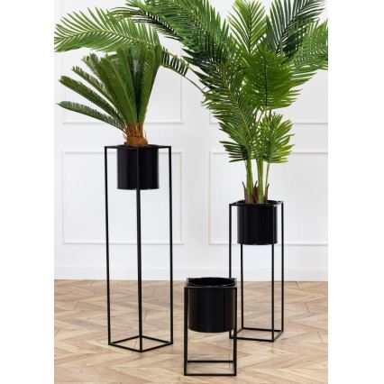 Soporte para plantas RING 100x23 cm negro