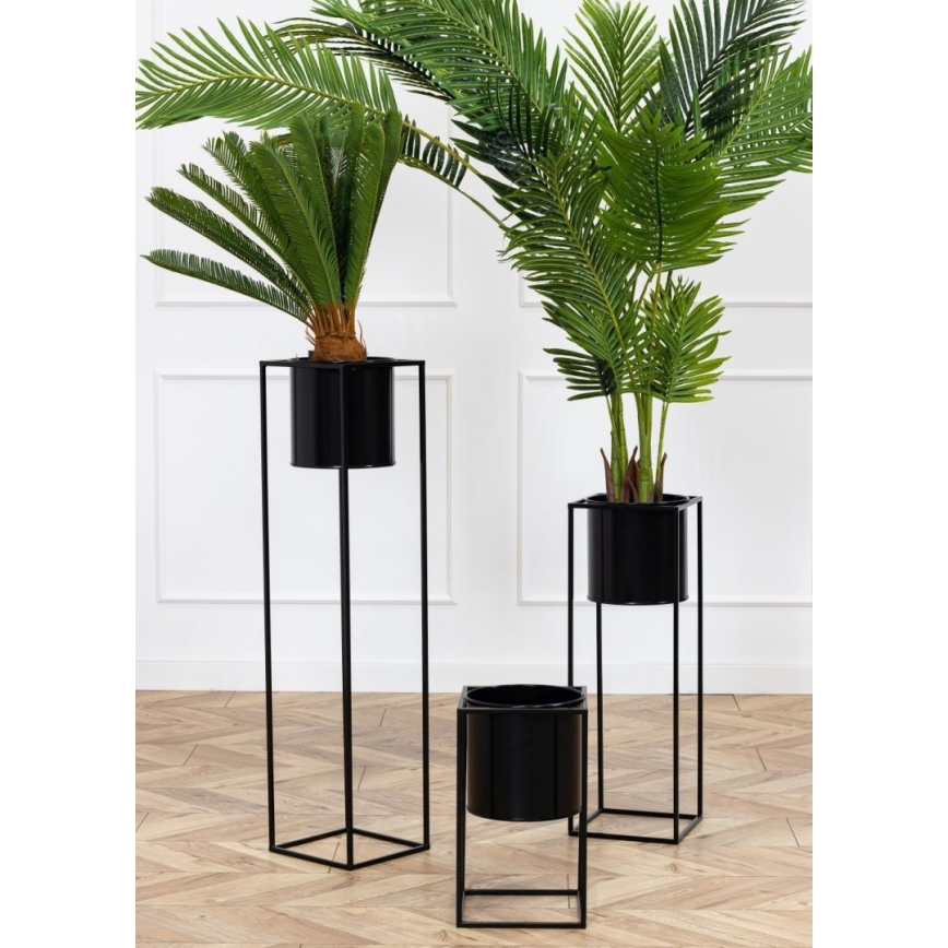 Soporte para plantas RING 100x23 cm negro