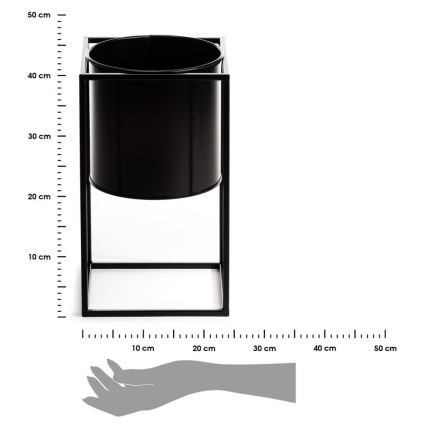 Soporte para plantas RING 40x23 cm negro