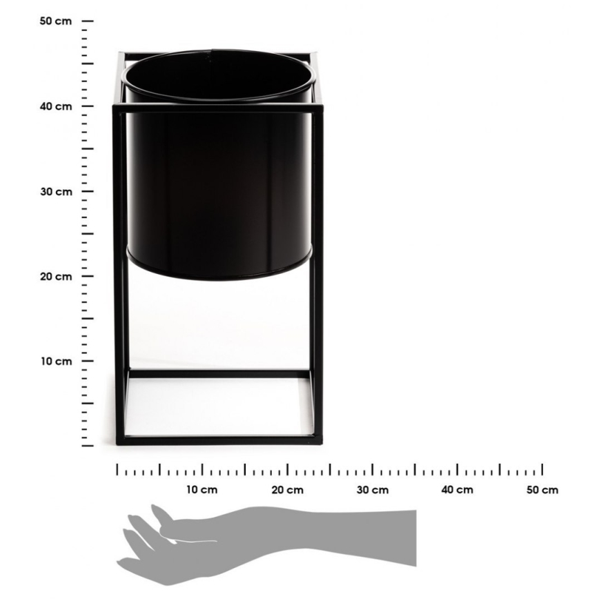 Soporte para plantas RING 40x23 cm negro
