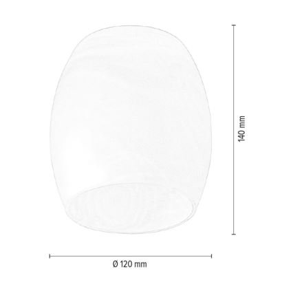 Pantalla de repuesto para lámpara de araña y aplique de pared PISA E27 diá. 12 cm blanco