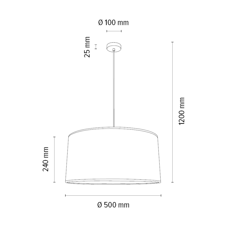 Lámpara colgante BENITA 1xE27/40W/230V marrón/roble