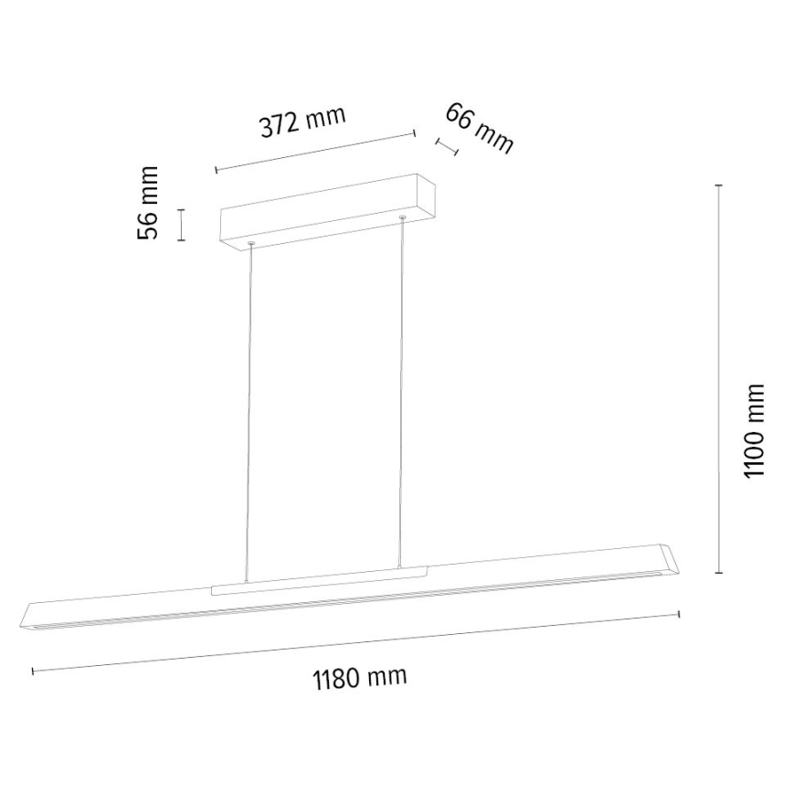 Lámpara de araña LED regulable JONAS LED/16,5W/230V roble