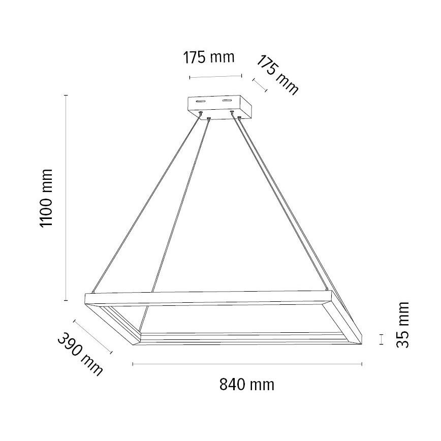 Lámpara de araña LED regulable LEGNO LED/31,5W/230V roble