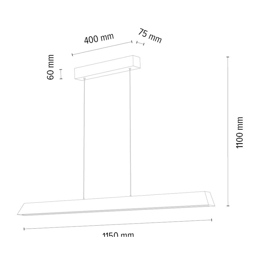 Lámpara de araña LED regulable DEROTT 3xLED/14W/230V roble