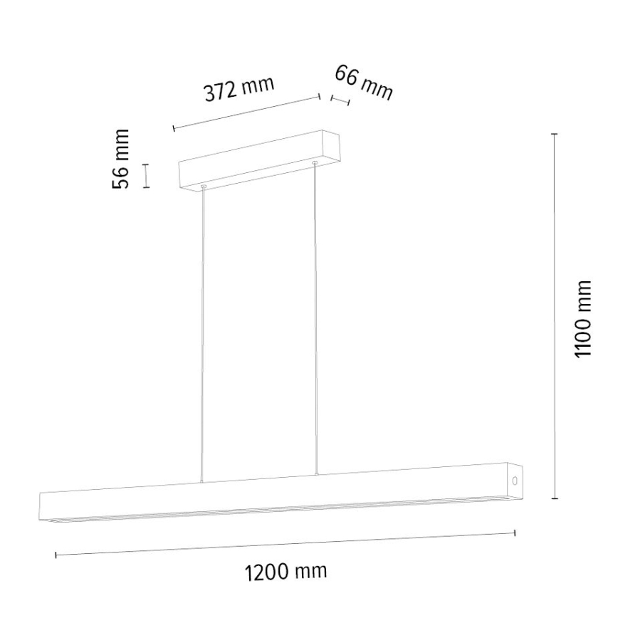Lámpara de araña LED regulable LEON 3xLED/18W/230V roble
