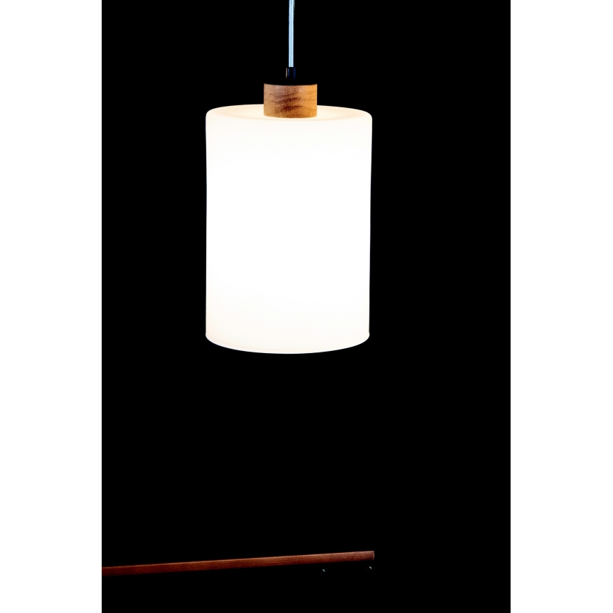 Lámpara colgante ZEFIR 3xE27/60W/230V roble