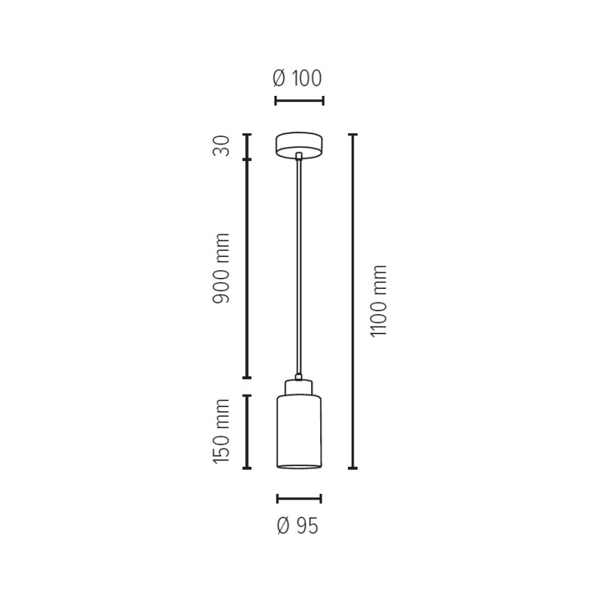 Lámpara colgante BOSCO 1xE27/60W/230V roble