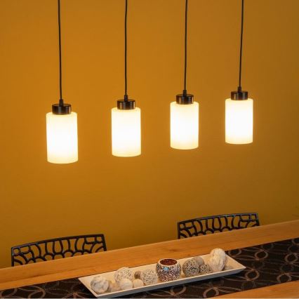 Lámpara colgante con cable BOSCO 4xE27/60W/230V