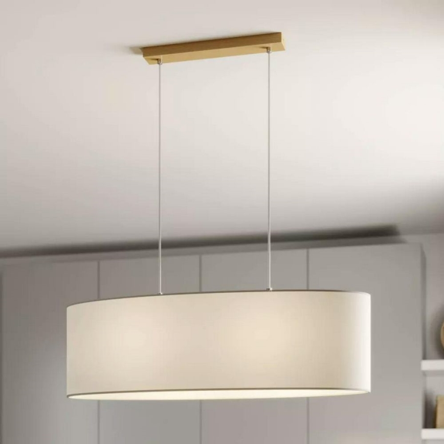 Lámpara colgante DOVE 2xE27/40W/230V roble