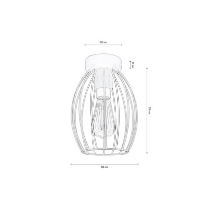 Plafón GUNNAR 1xE27/60W/230V roble