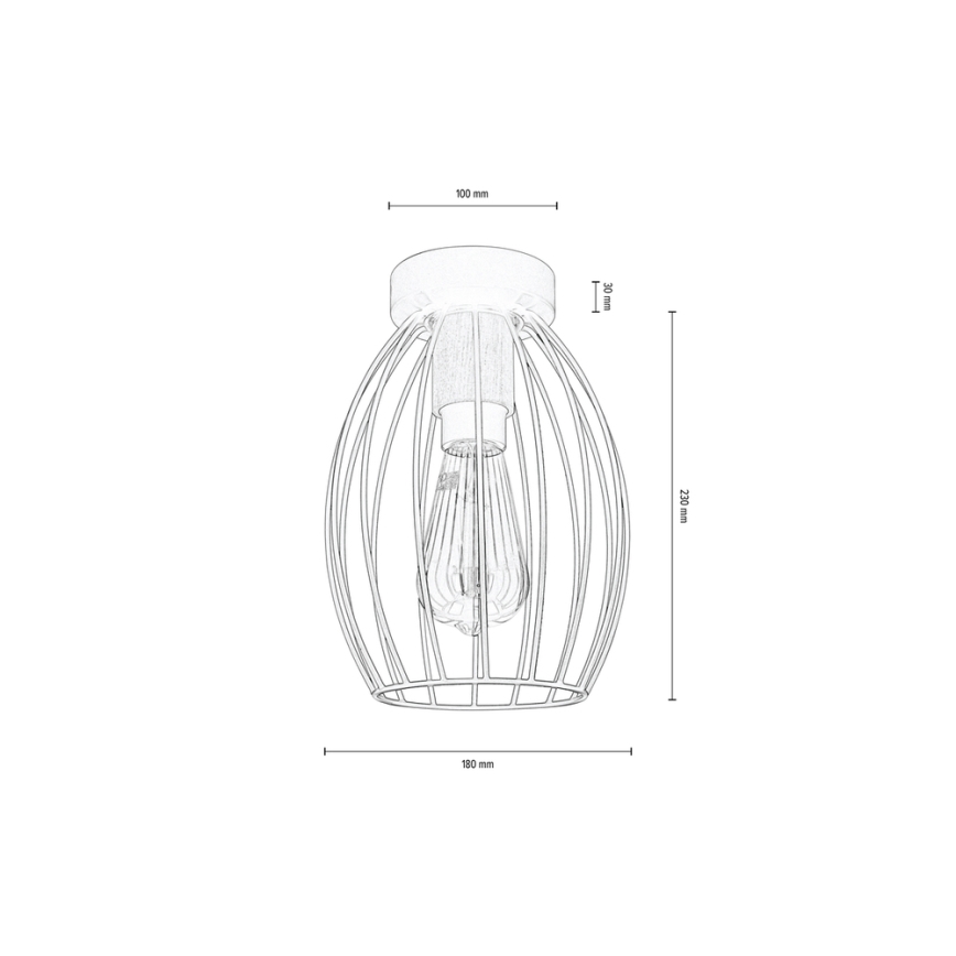 Plafón GUNNAR 1xE27/60W/230V roble