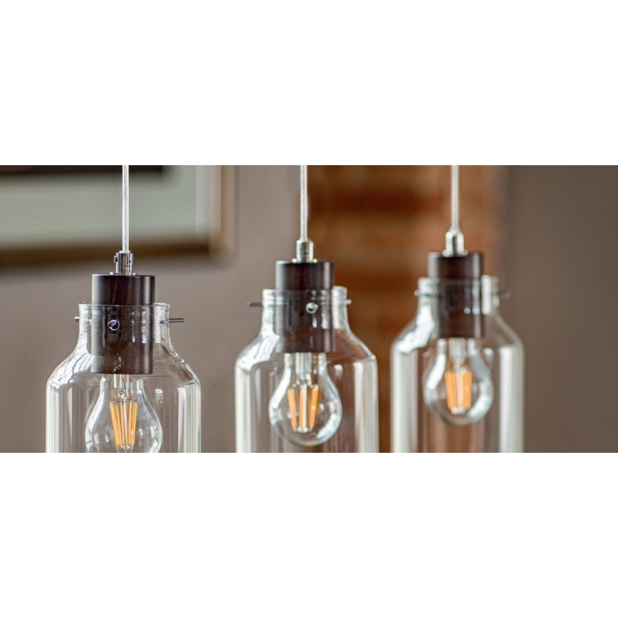 Lámpara colgante ALESSANDRO 1xE27/60W/230V haya