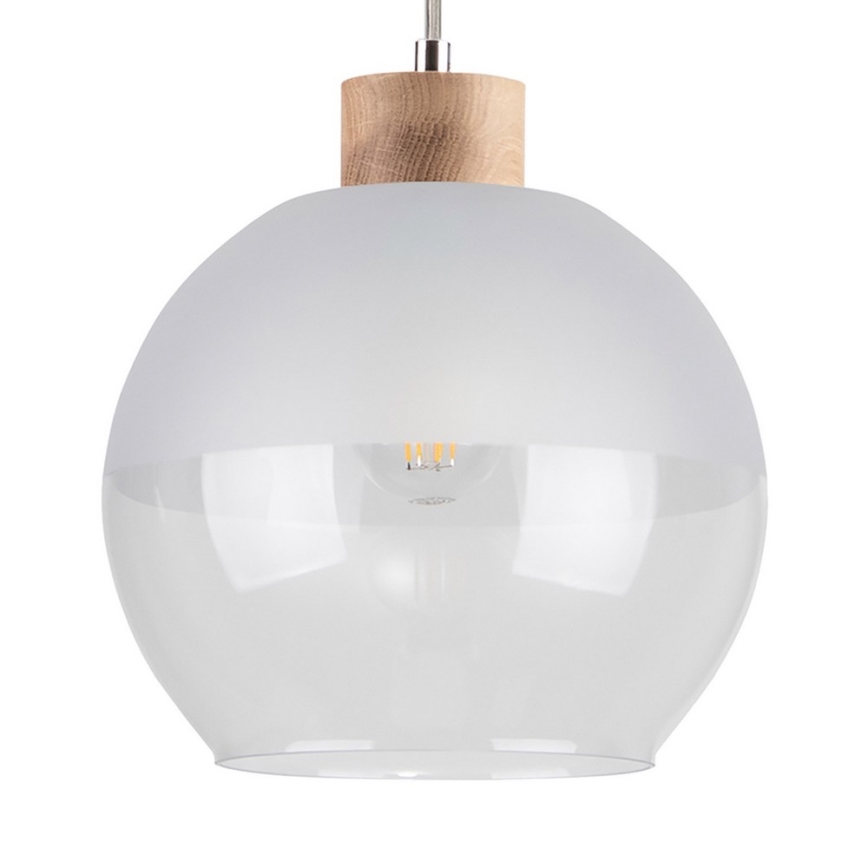 Lámpara colgante ALESSANDRO 1xE27/60W/230V roble