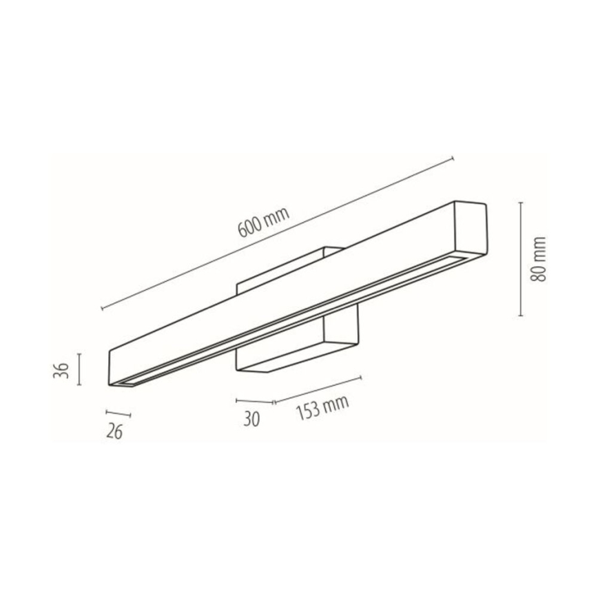 Aplique LED de baño AQUAVIVA LED/9W/230V 60 cm IP44 roble