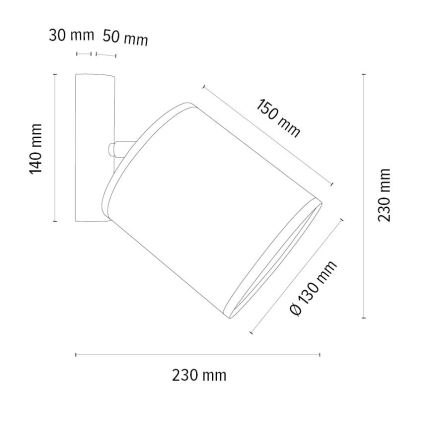 Foco de pared BENITA 1xE27/25W/230V blanco/roble