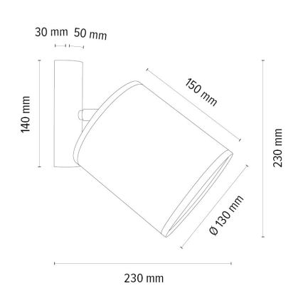 Foco de pared BENITA 1xE27/25W/230V marrón/roble