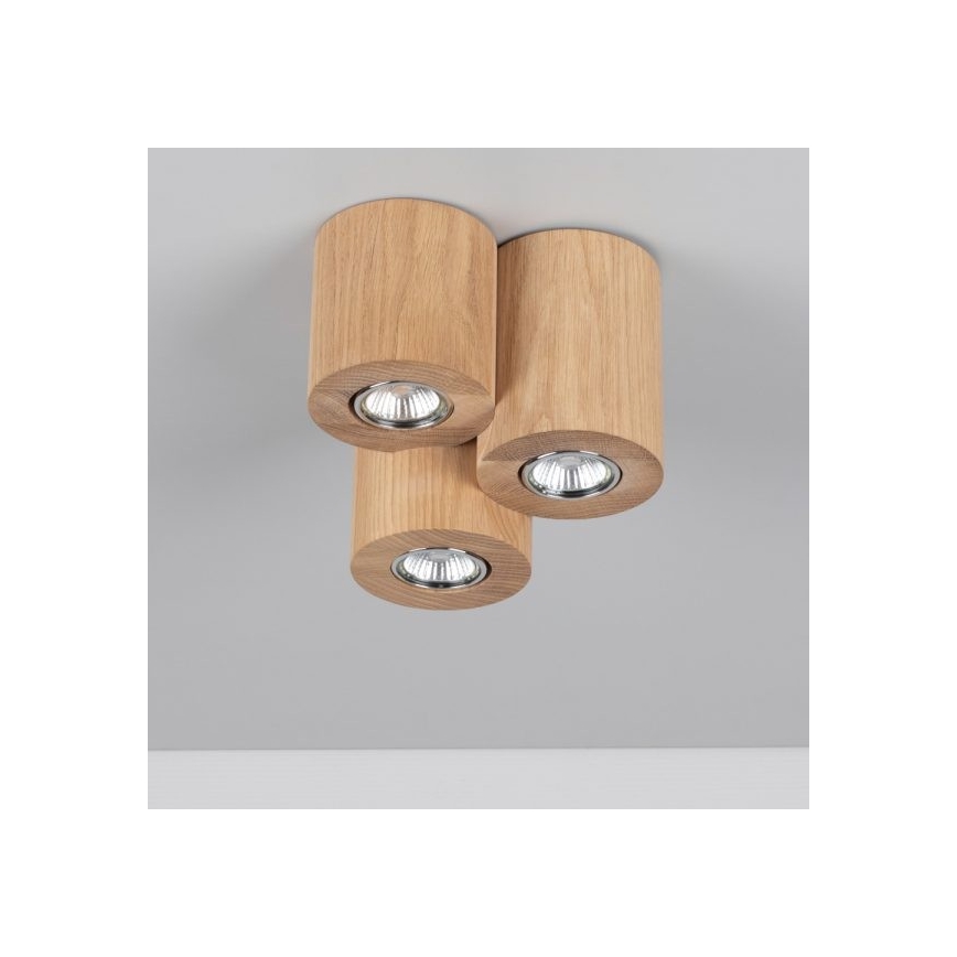 Plafón WOODDREAM 3xGU10/6W/230V roble