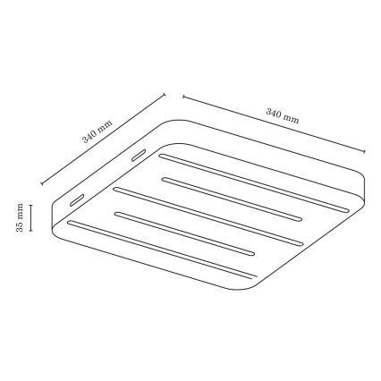 Plafón LED NEELE LED/19,5W/230V roble