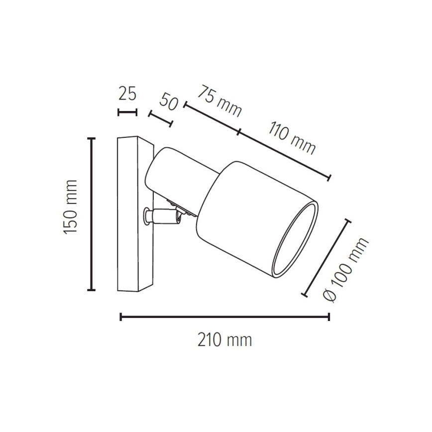 Foco de pared TREEHOUSE 1xE27/25W/230V roble