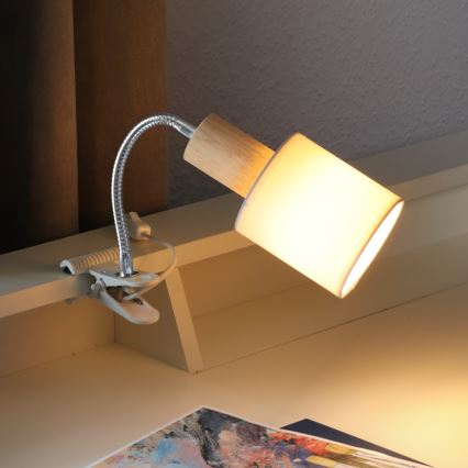 Lámpara con clip TREEHOUSE 1xE27/25W/230V roble