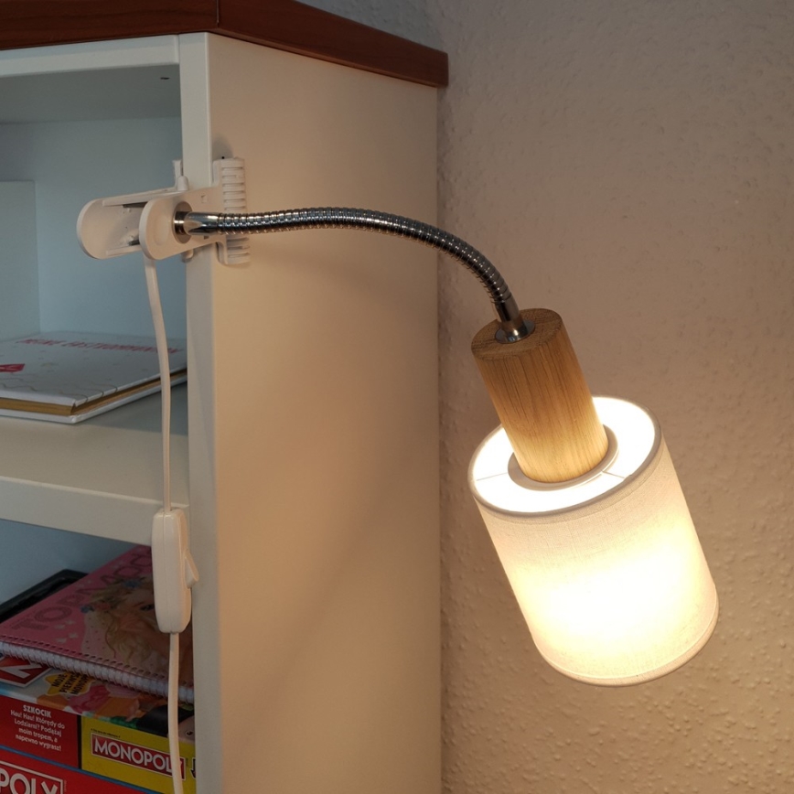 Lámpara con clip TREEHOUSE 1xE27/25W/230V roble