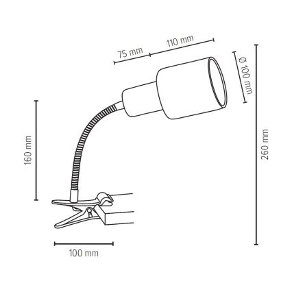 Lámpara con clip TREEHOUSE 1xE27/25W/230V roble