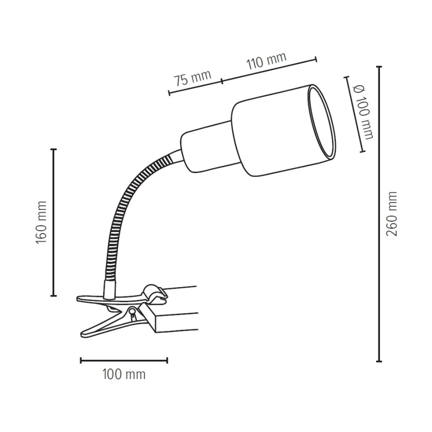 Lámpara con clip TREEHOUSE 1xE27/25W/230V roble