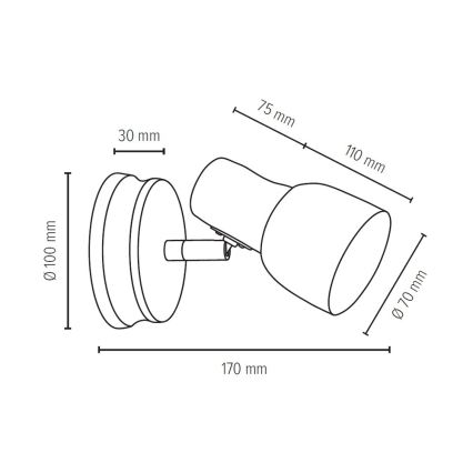 Foco de pared SVANTJE 1xE14/40W/230V abedul