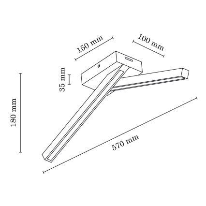 Lámpara de techo LED LINUS 2xLED/4,5W/230V roble mate