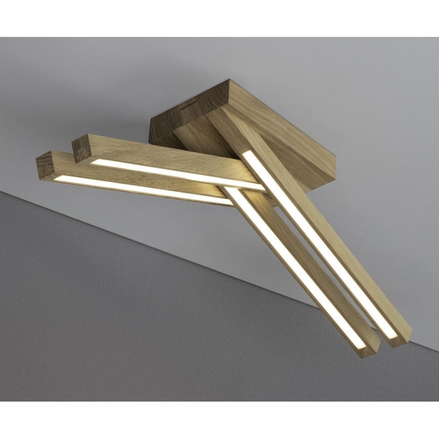 LED lámpara de techo de superficie LINUS 4xLED/4,5W/230V acabado roble mate