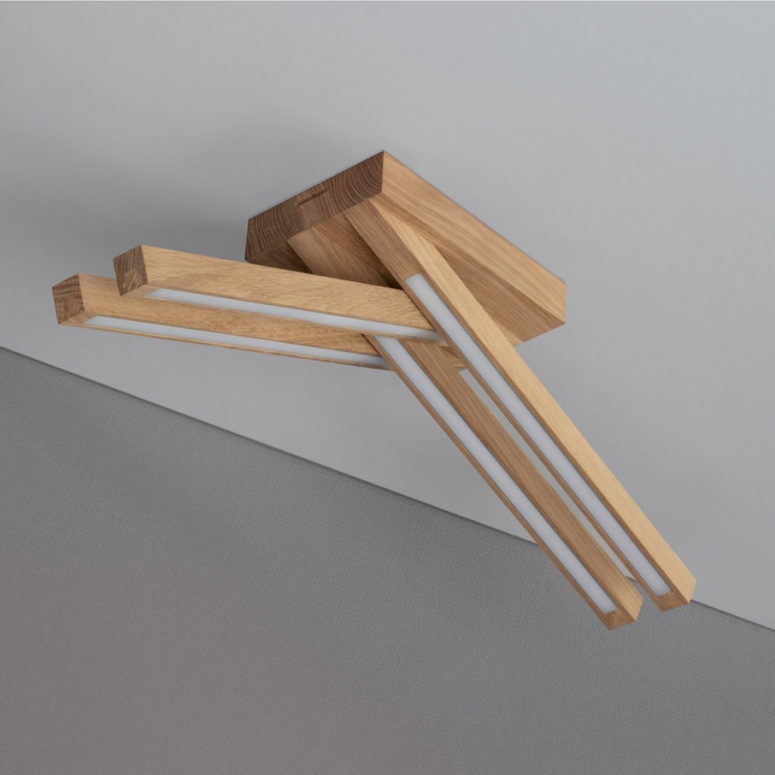 LED lámpara de techo de superficie LINUS 4xLED/4,5W/230V acabado roble mate