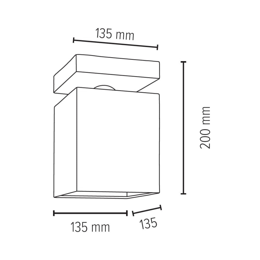 Lámpara de techo INGER 1xE27/25W/230V roble