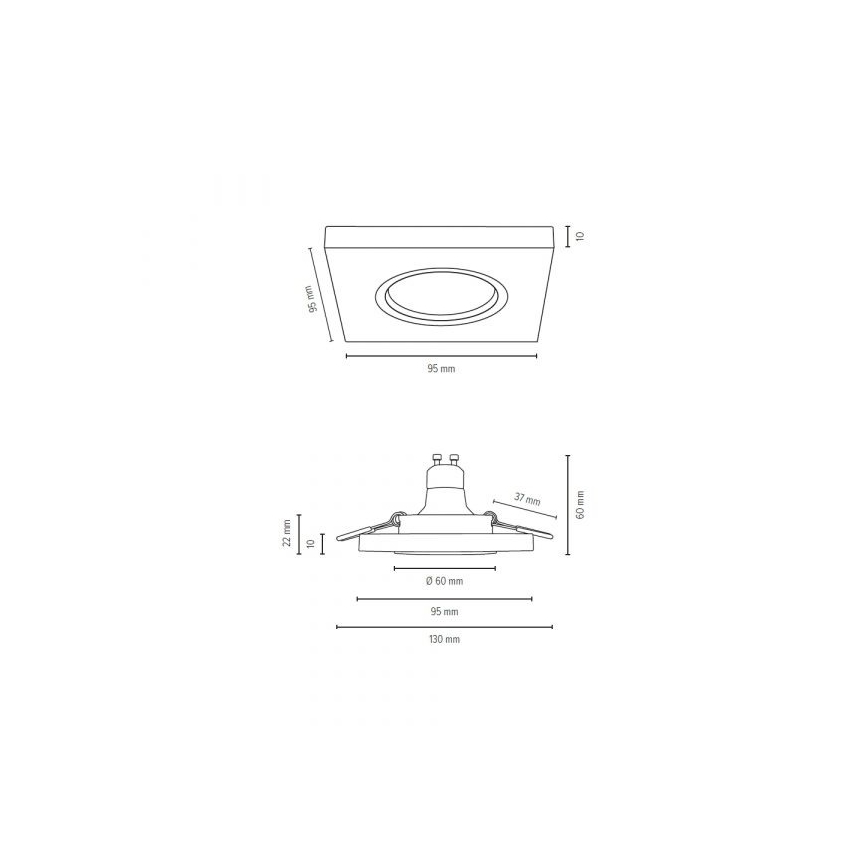 Lámpara empotrable LED VITAR 1xGU10/5W/230V CRI 90 roble