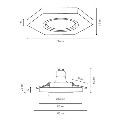 Lámpara empotrable LED VITAR 1xGU10/5W/230V CRI 90 haya