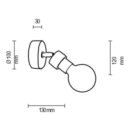 Foco de pared MARJOLAINE 1xE27/25W/230V roble
